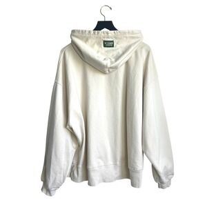 Daily Drills Cream Oversized Cotton Hoodie Sweatshirt Womens Size M/L